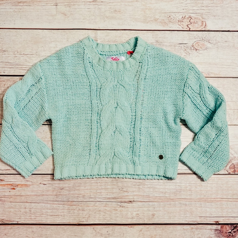 📌🆕 Justice • Cable-Knit • Crewneck • Sweater